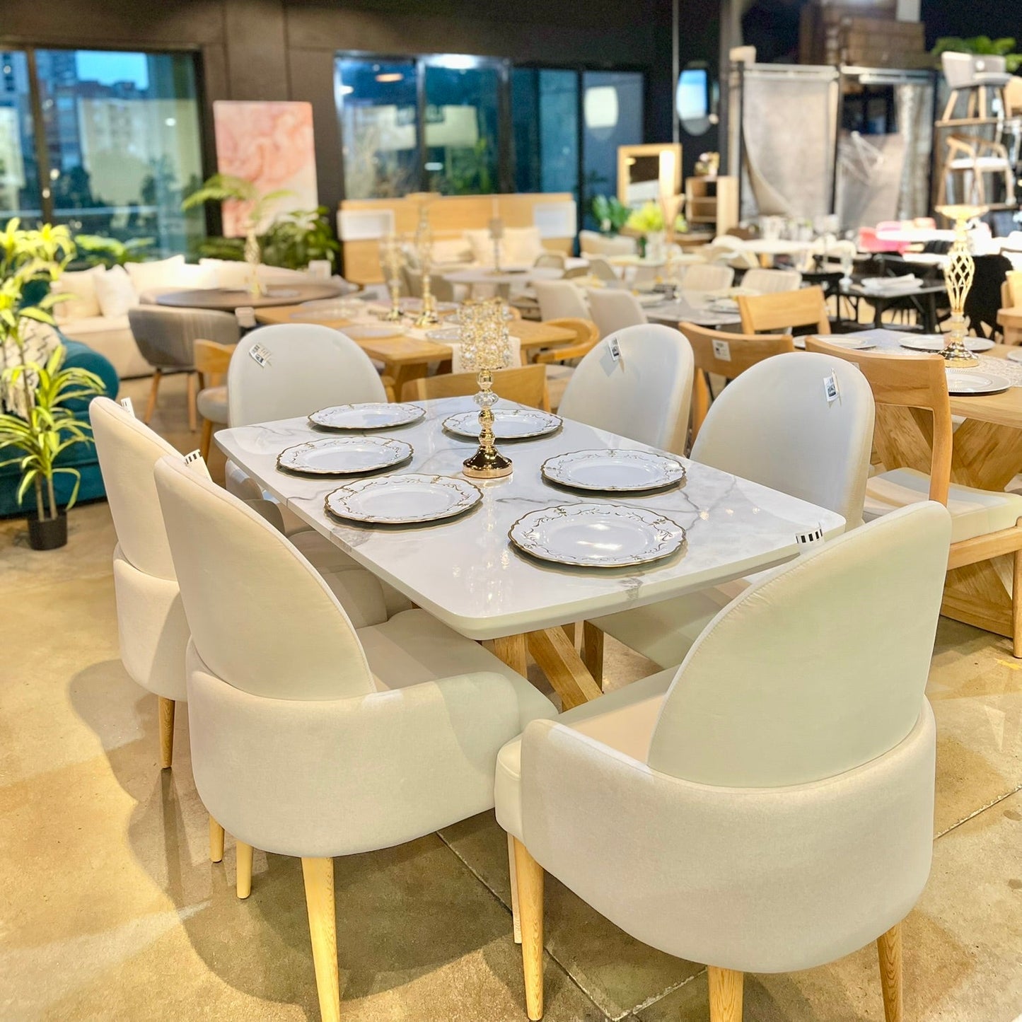 Juego de Comedor Oakhaus en Roble Natural de Diseño Moderno y Artesanal