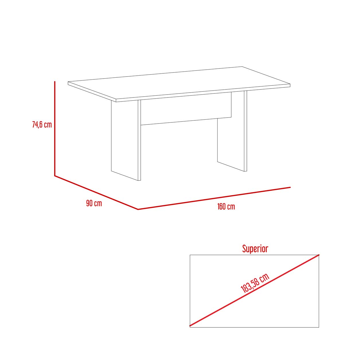 Mesa de Comedor Cassano Coñac 6 Puestos