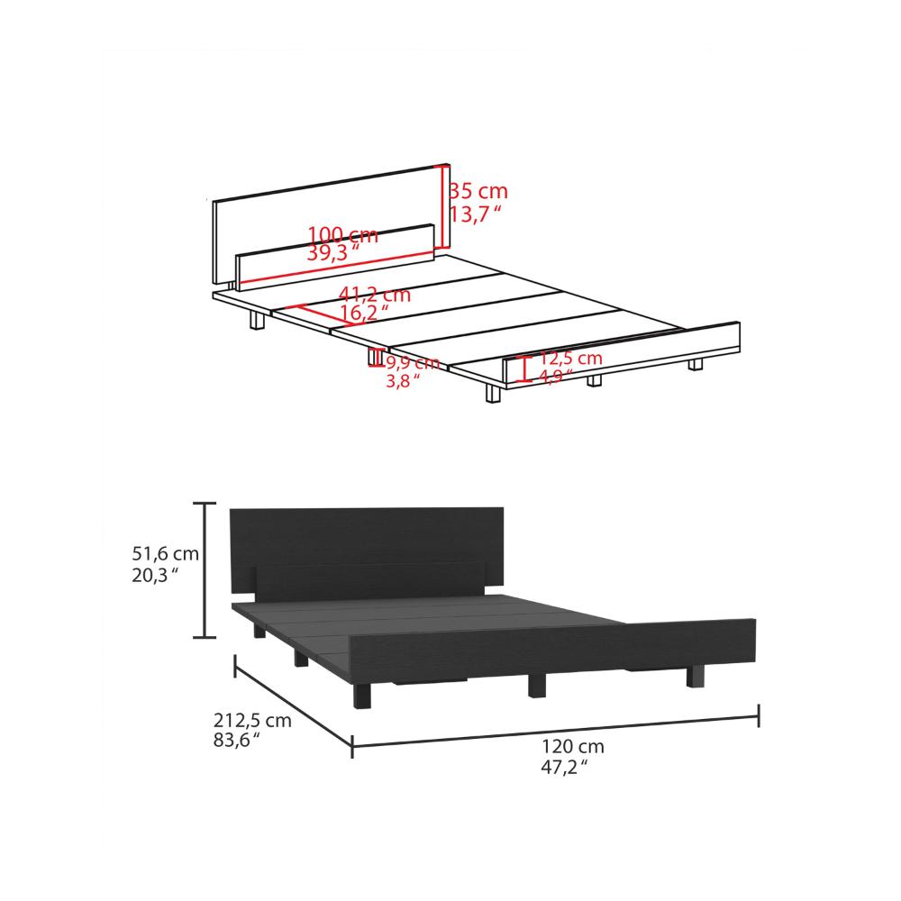Cama Semi Doble Treviso Wengue