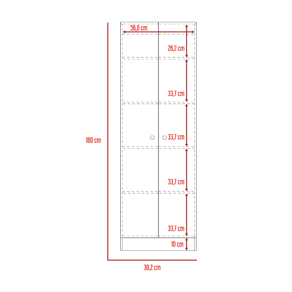 Closet 2 Pues Bellanti Multiusos Coñac y Blanco