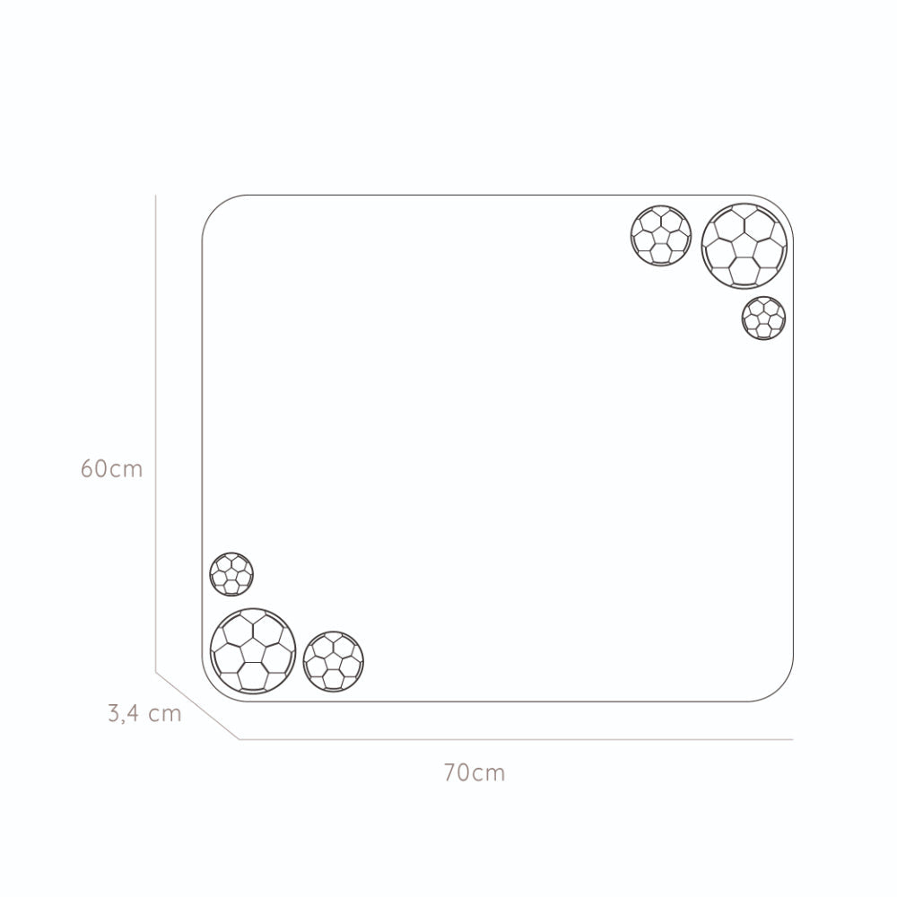 Espejo Rectangular Tory con bordes redondeados LED + Touch