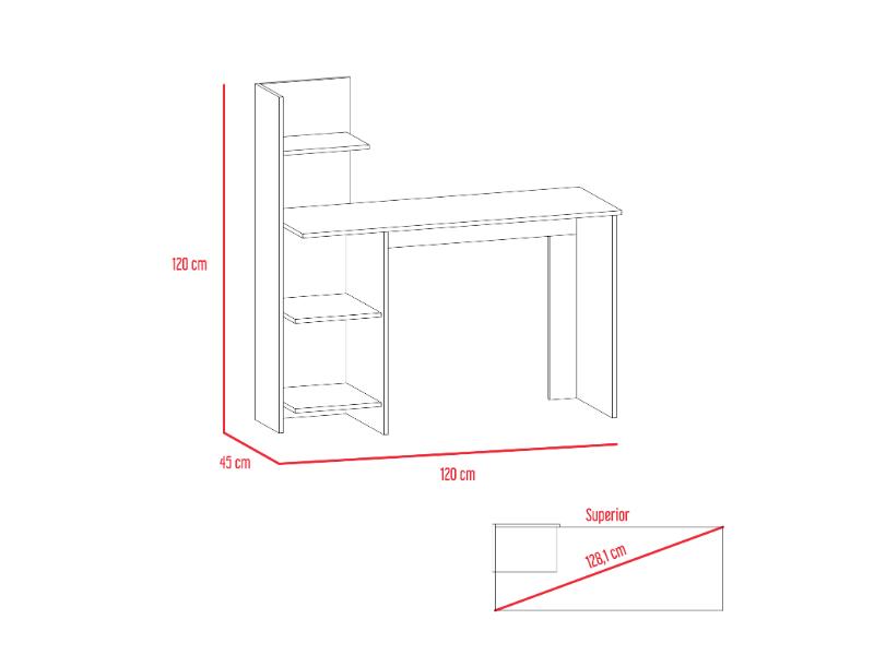 Escritorio Modenza Rovere y Blanco