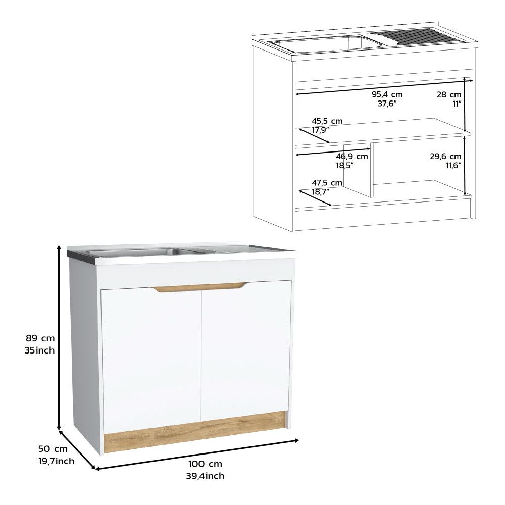 Mueble Inferior Cocina Tornati Blanco Macadamia