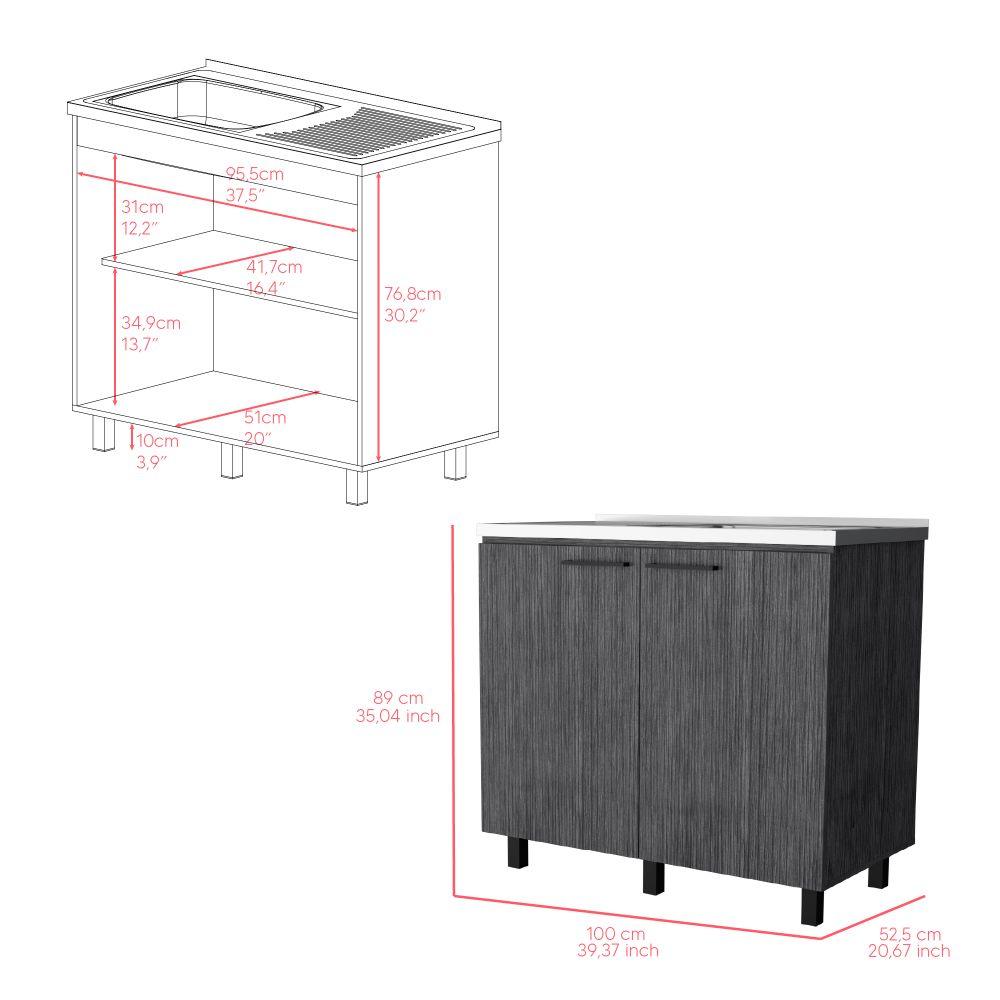 Gabinete Inferior de Cocina Napoles Gris