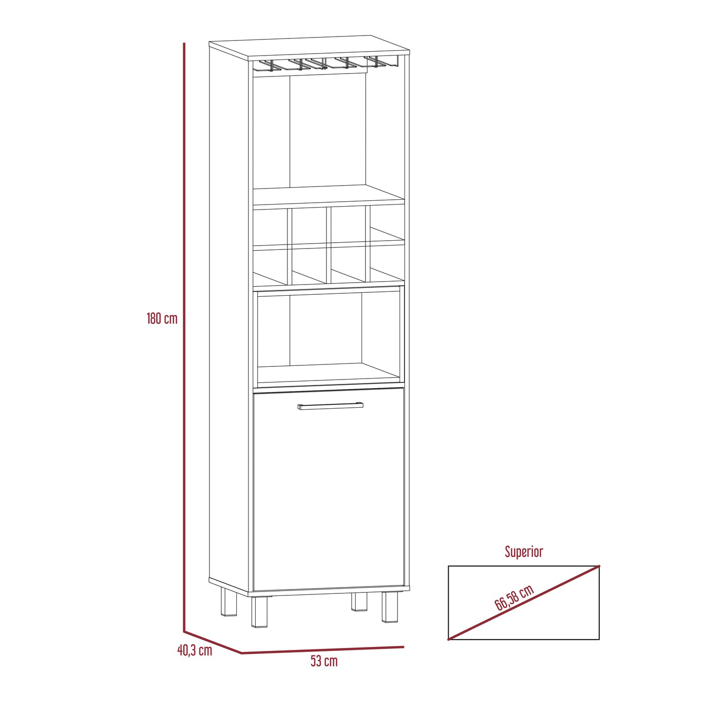 Bar Alto Treviso Wengue + Miel