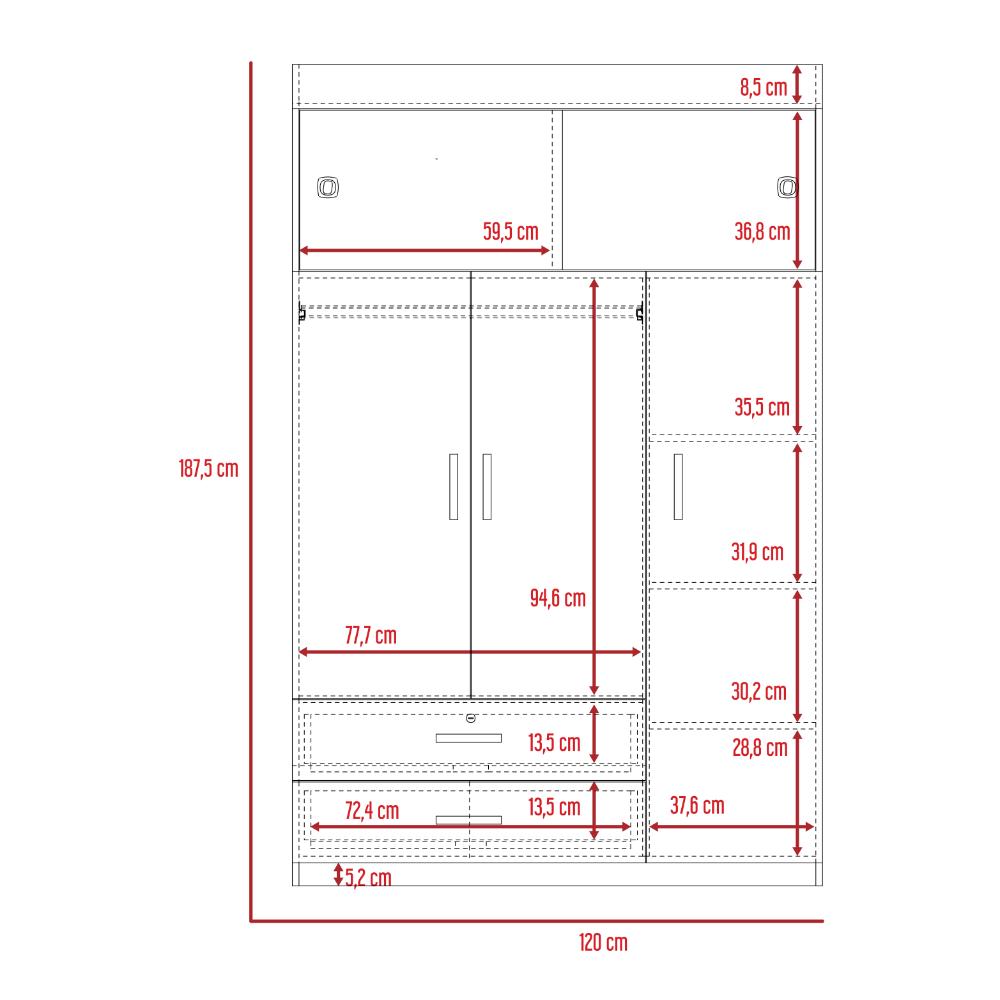 Armario Mosetti Duna y Blanco