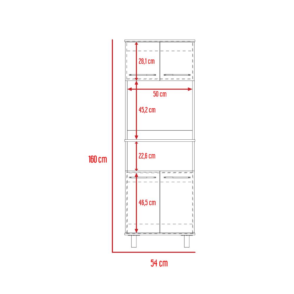Mueble Alacena Fenix Blanco y Rovere