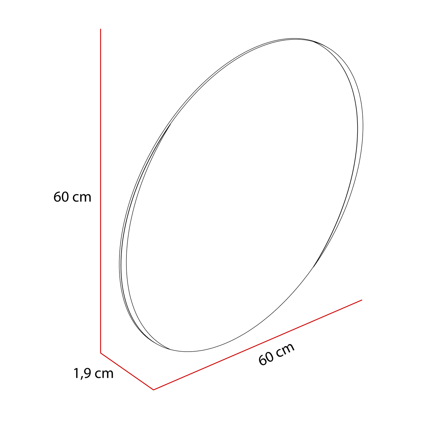 Espejo Dakota, Redondo sencillo - VIRTUAL MUEBLES