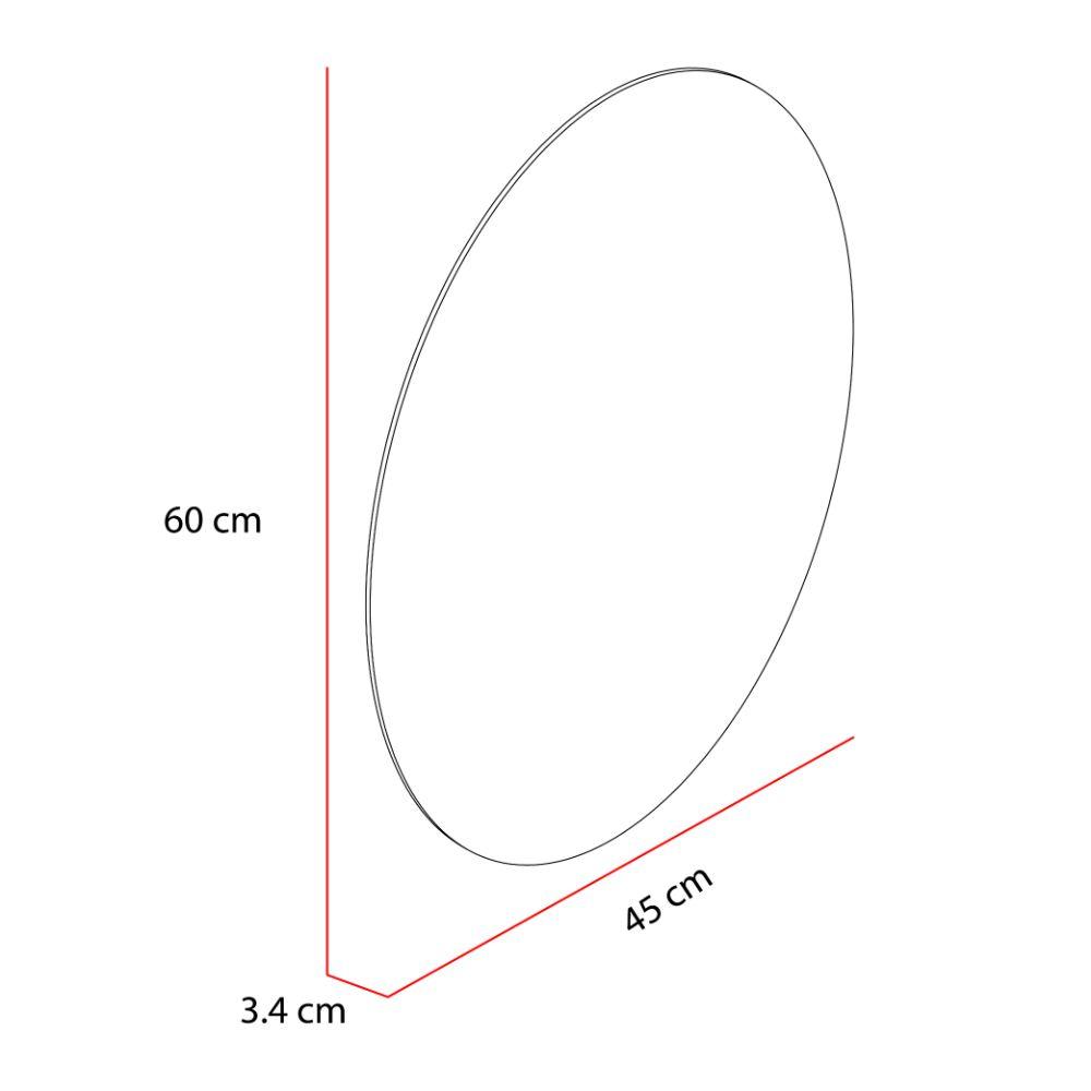 Espejo Napoli Led+touch, Sencillo Ovalado - VIRTUAL MUEBLES