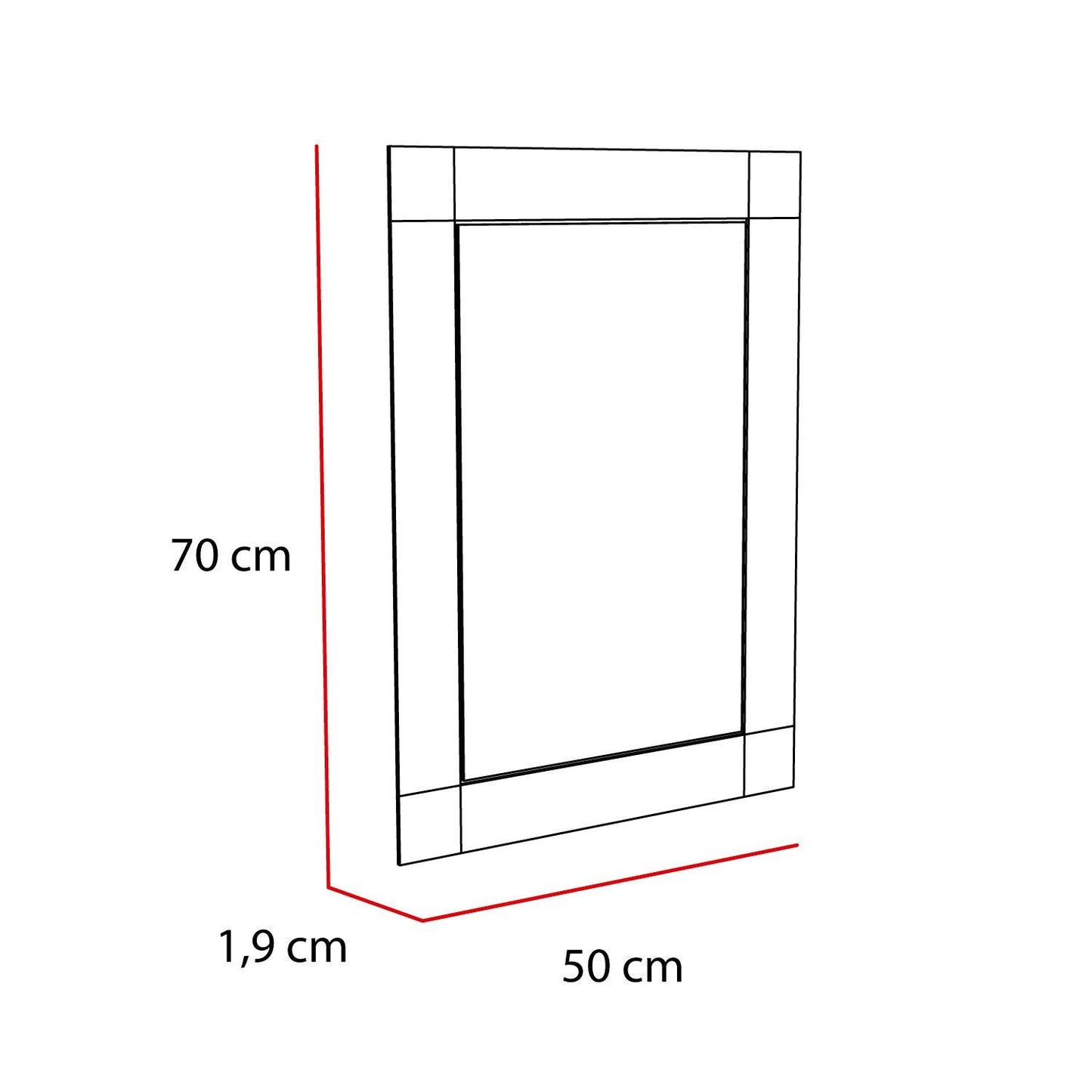 Espejo Rectangular Genova Capri 75 con Diseño en Sandblasting