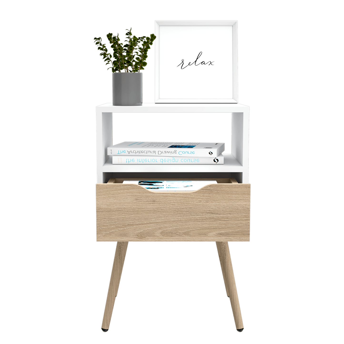 Mesa de Noche Othom Blanco y Rovere