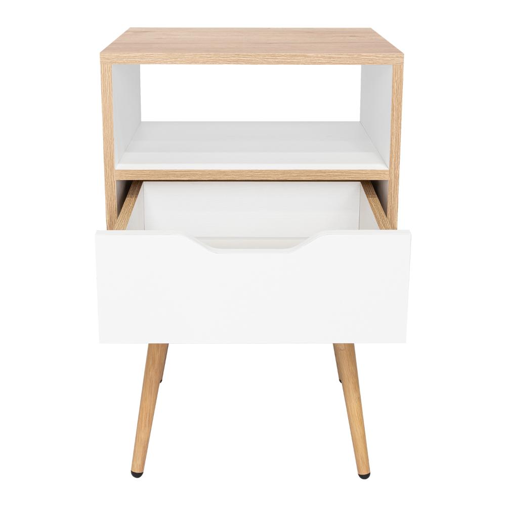 Mesa de Noche Otom Duna y Blanco