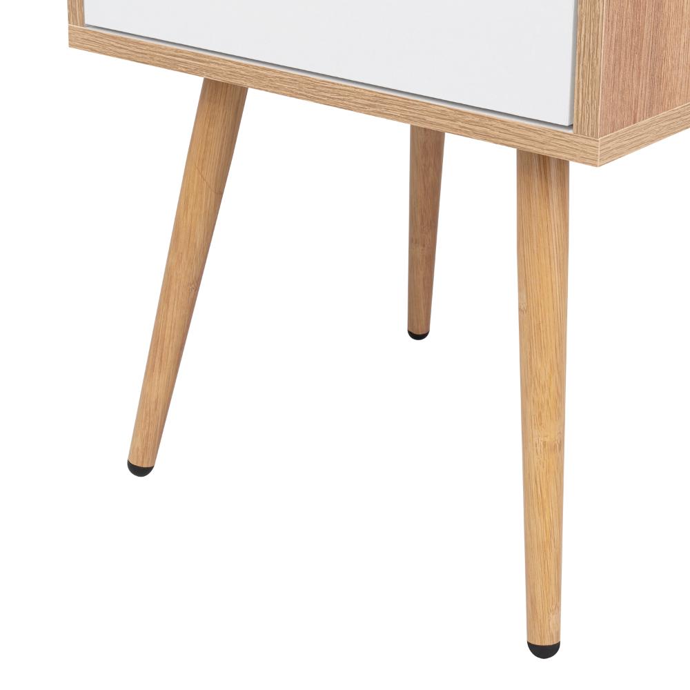 Mesa de Noche Otom Duna y Blanco