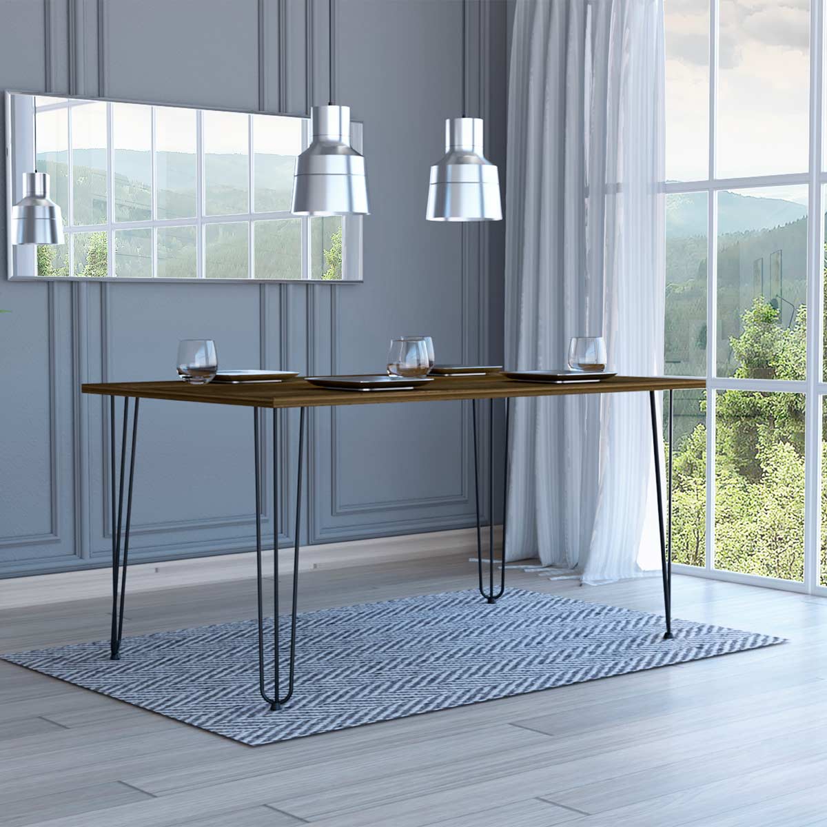 Mesa de Comedor Morelli Caramelo 6 Puestos