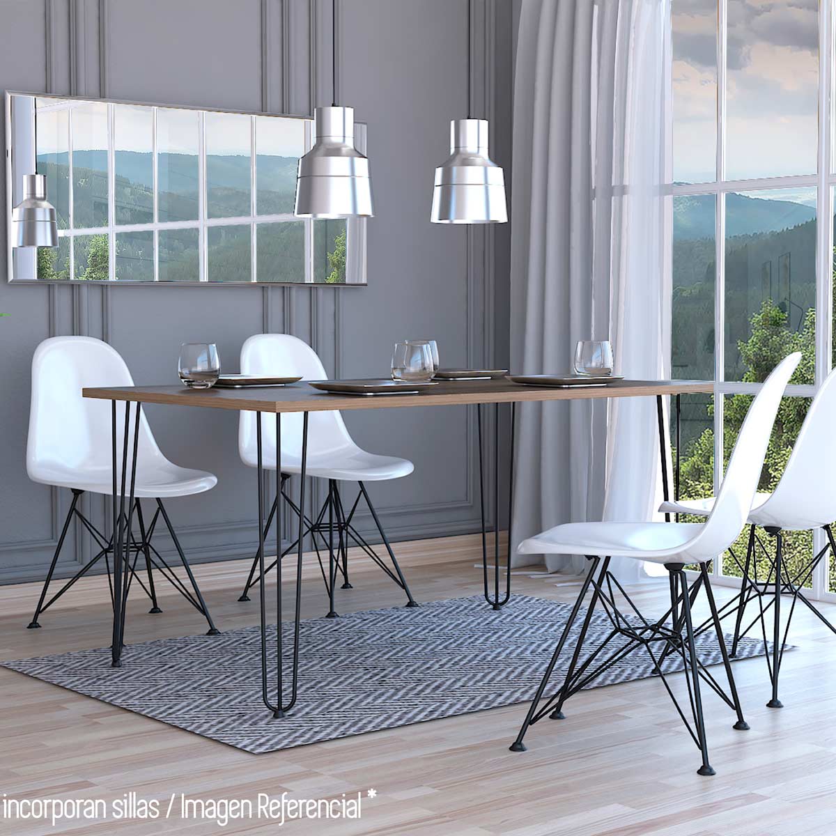 Mesa de Comedor Morelli Miel 6 Puestos
