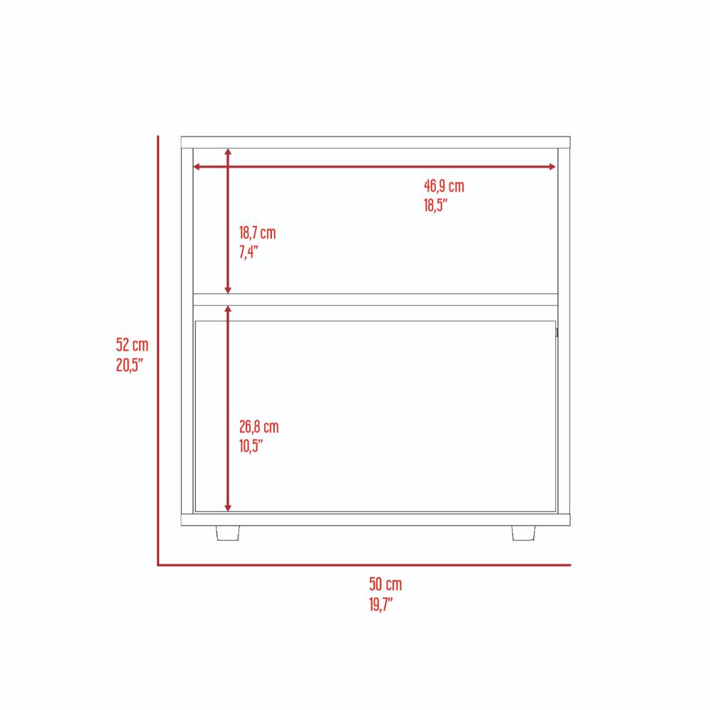 Mesa de noche Galanto Plomo Miel