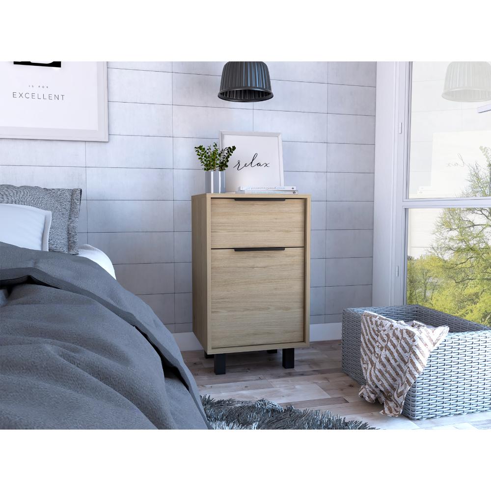 Velador Treviso Z 41 Rovere + Blanco