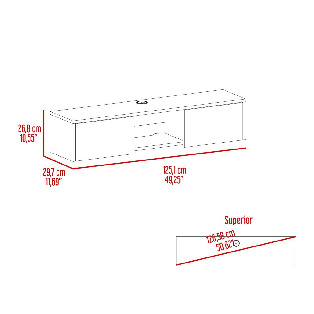 Mesa Para Tv Flotante Glen Blanco
