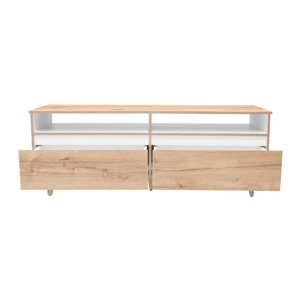 Mesa Para Tv Bennet Duna y Blano para Tv de 60"