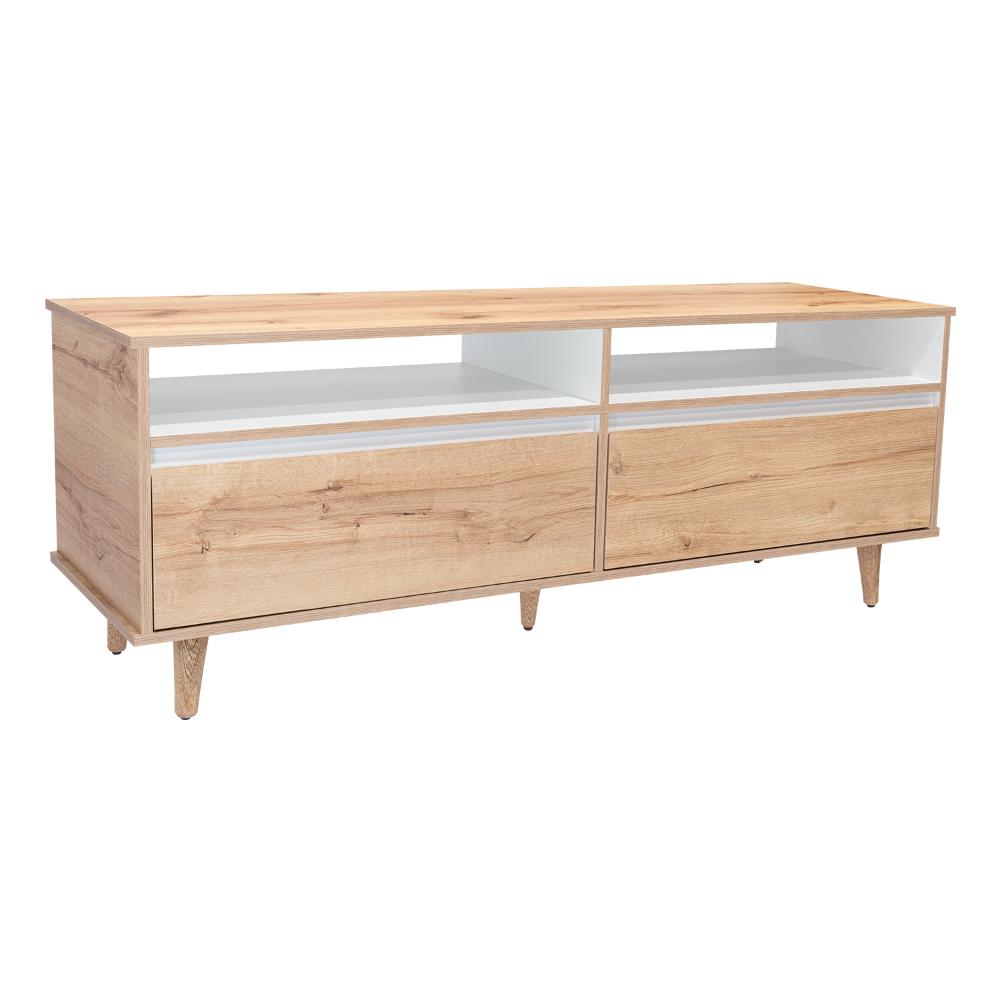 Mesa Para Tv Bennet Duna y Blano para Tv de 60"