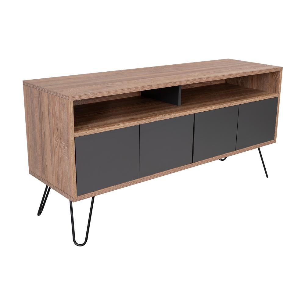 Mesa Para Tv Morelli Miel y Plomo para Televisor de 55"