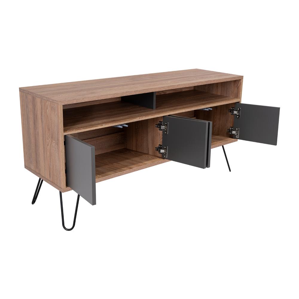 Mesa Para Tv Morelli Miel y Plomo para Televisor de 55"