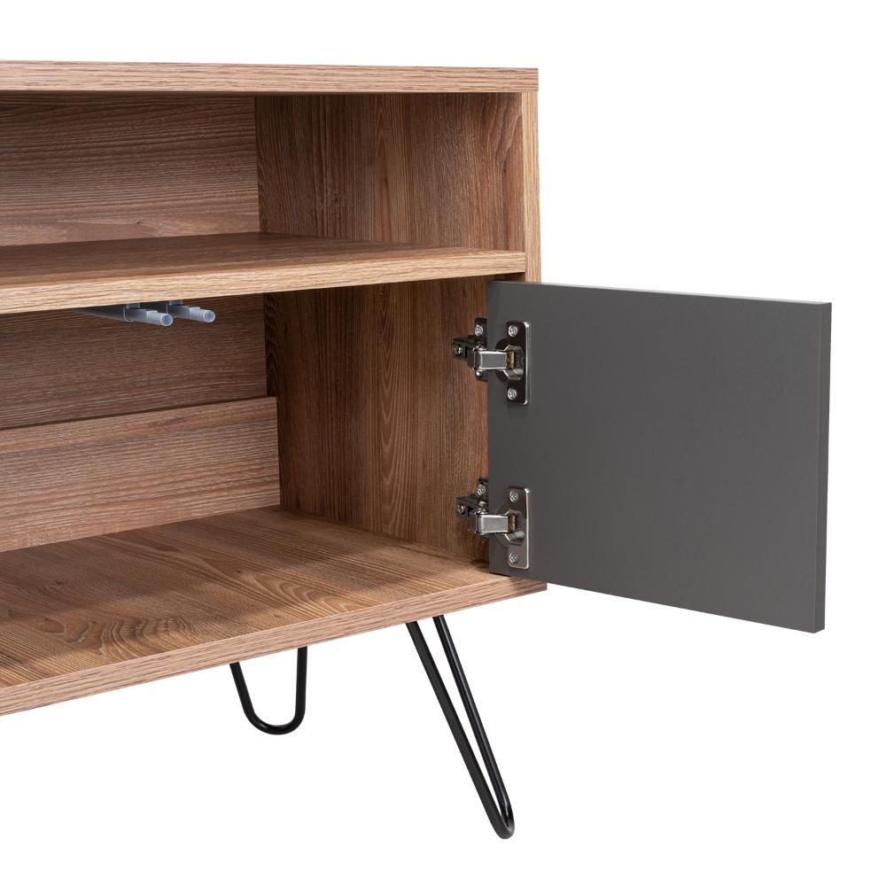 Mesa Para Tv Morelli Miel y Plomo para Televisor de 55"