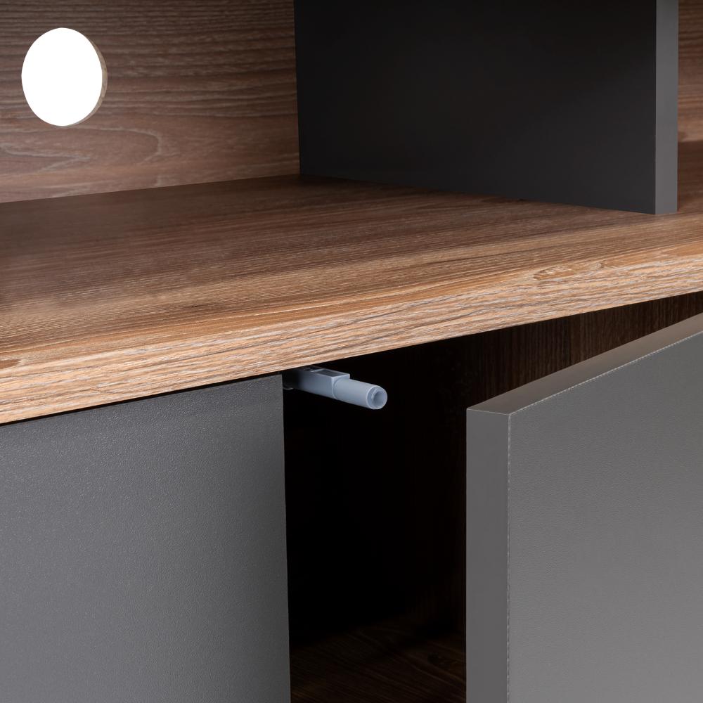 Mesa Para Tv Morelli Miel y Plomo para Televisor de 55"