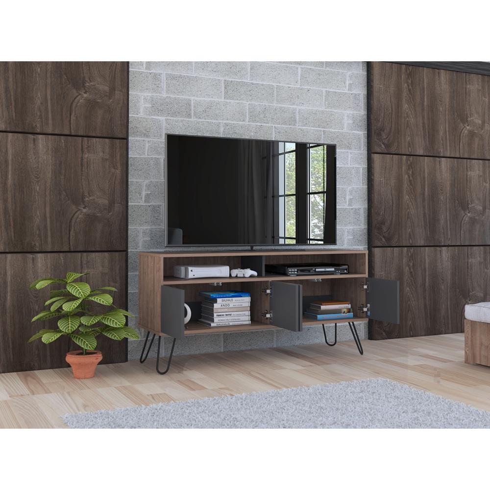 Mesa Para Tv Morelli Miel y Plomo para Televisor de 55"