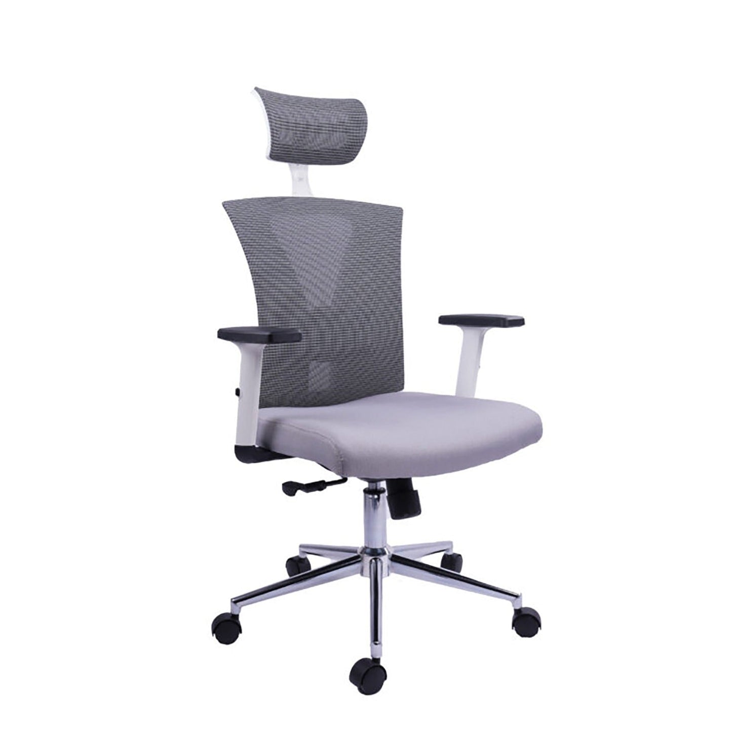 Silla De Oficina Siri Alta Gris Blanca
