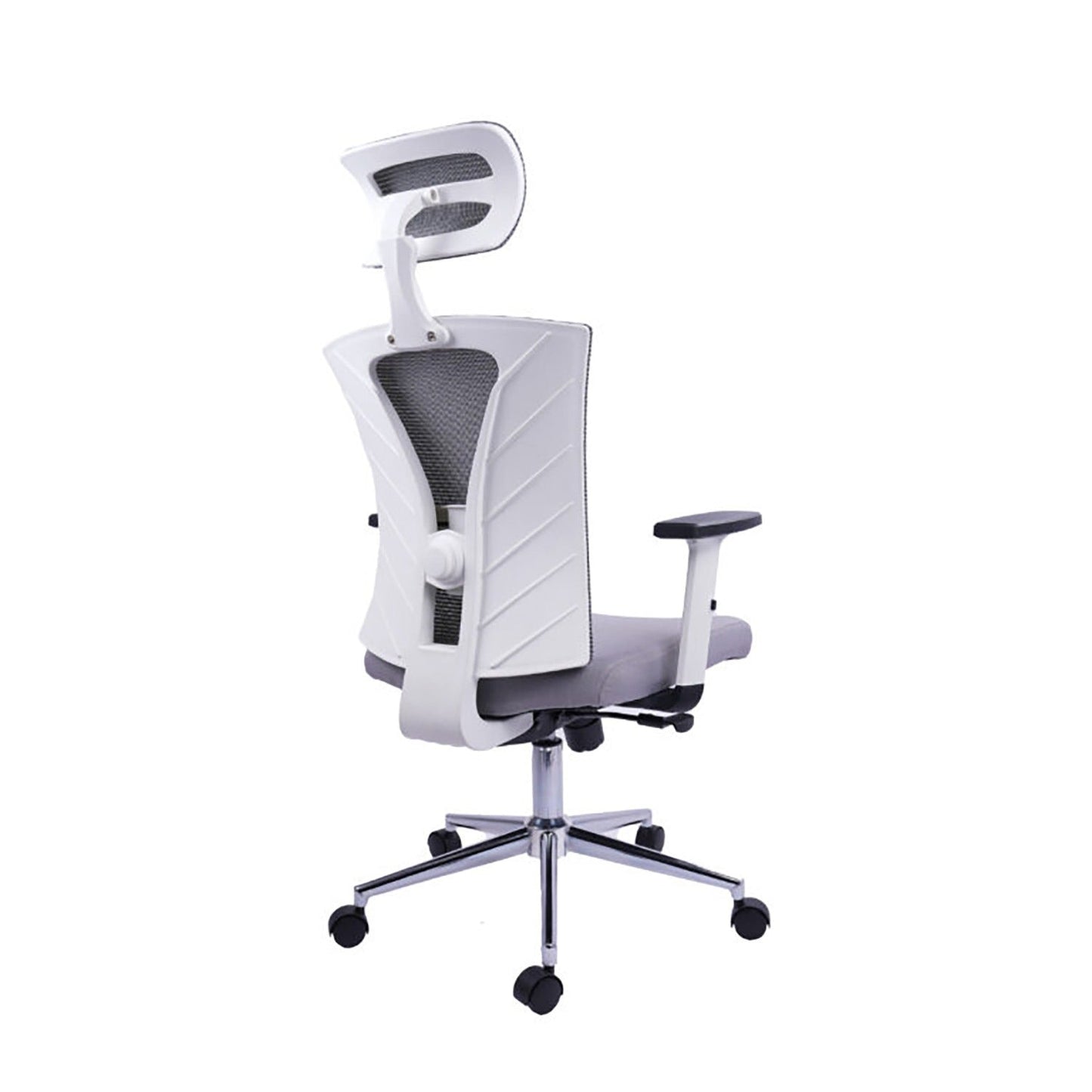 Silla De Oficina Siri Alta Gris Blanca