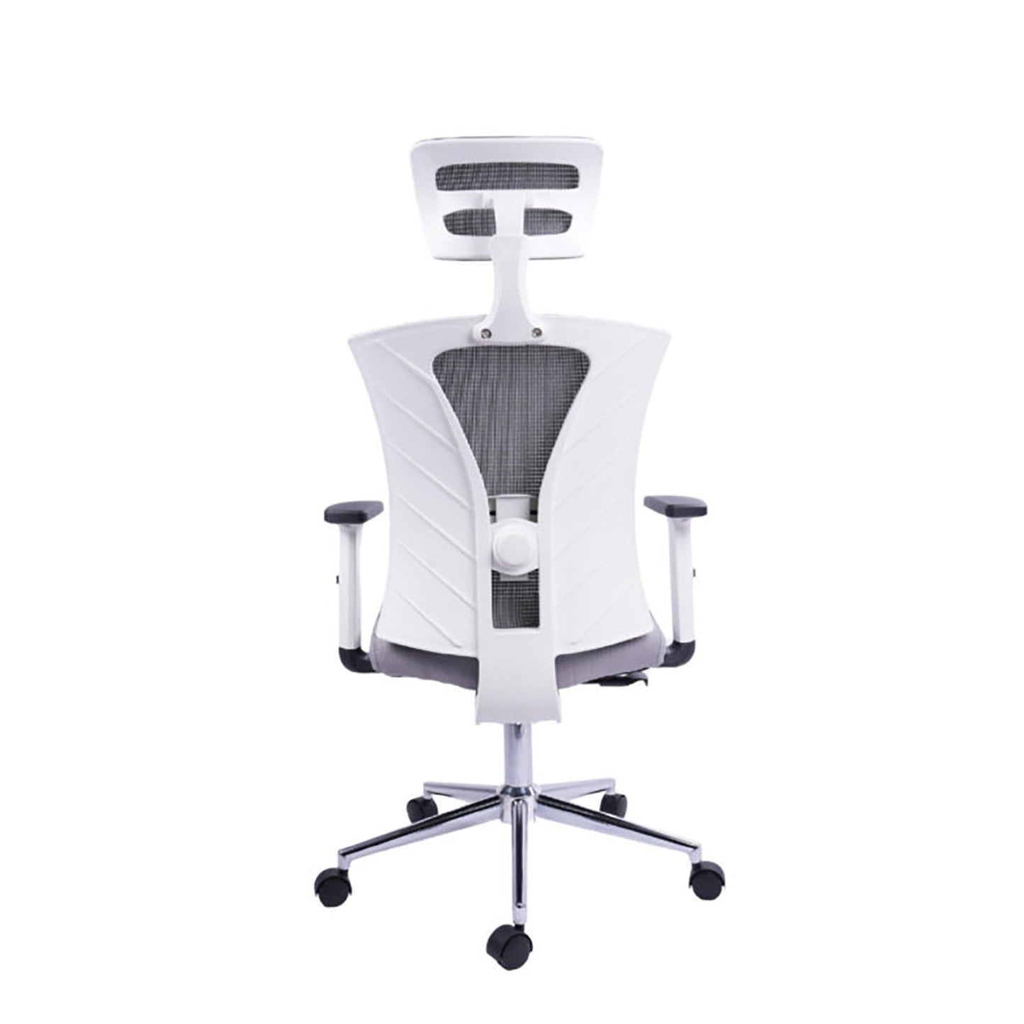 Silla De Oficina Siri Alta Gris Blanca