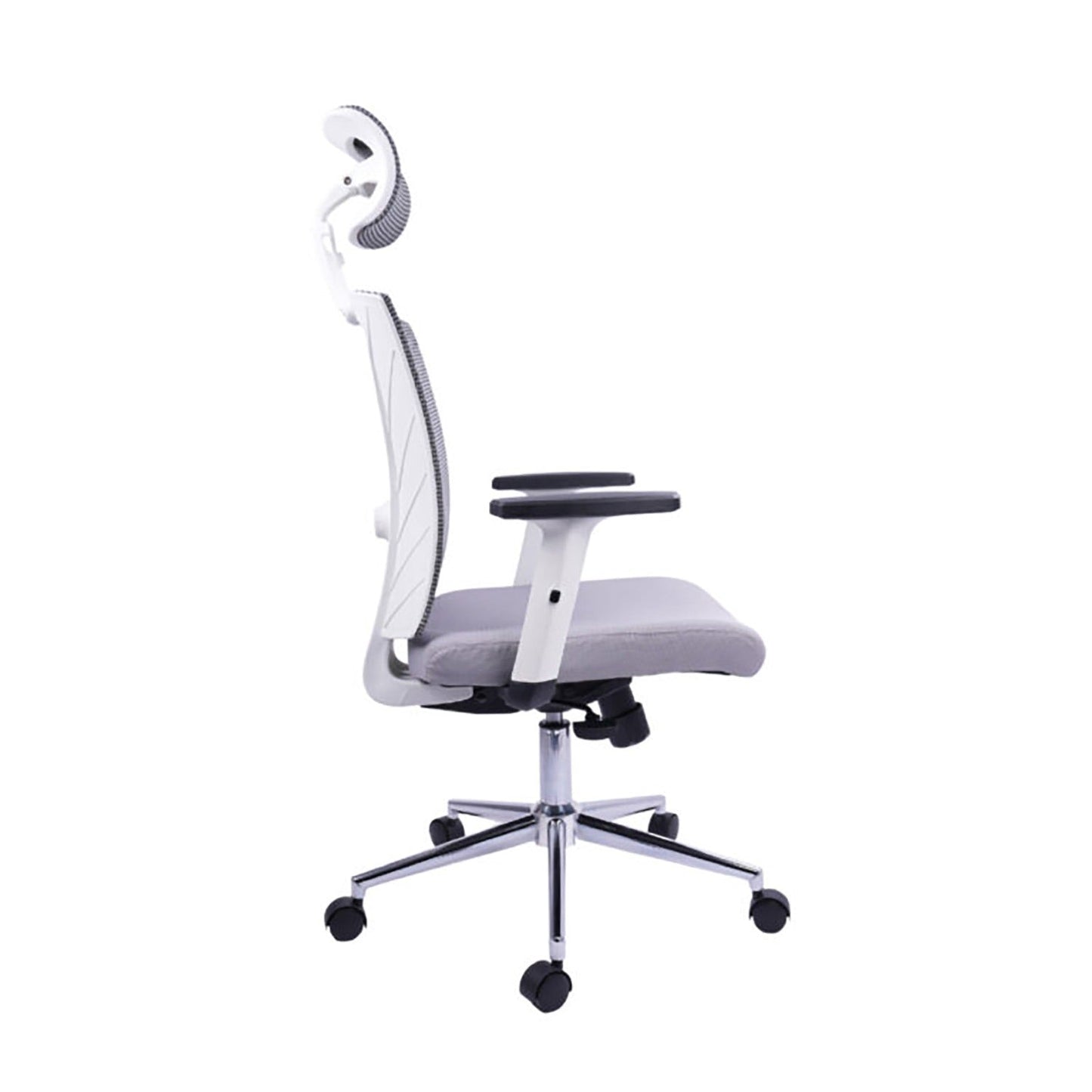 Silla De Oficina Siri Alta Gris Blanca