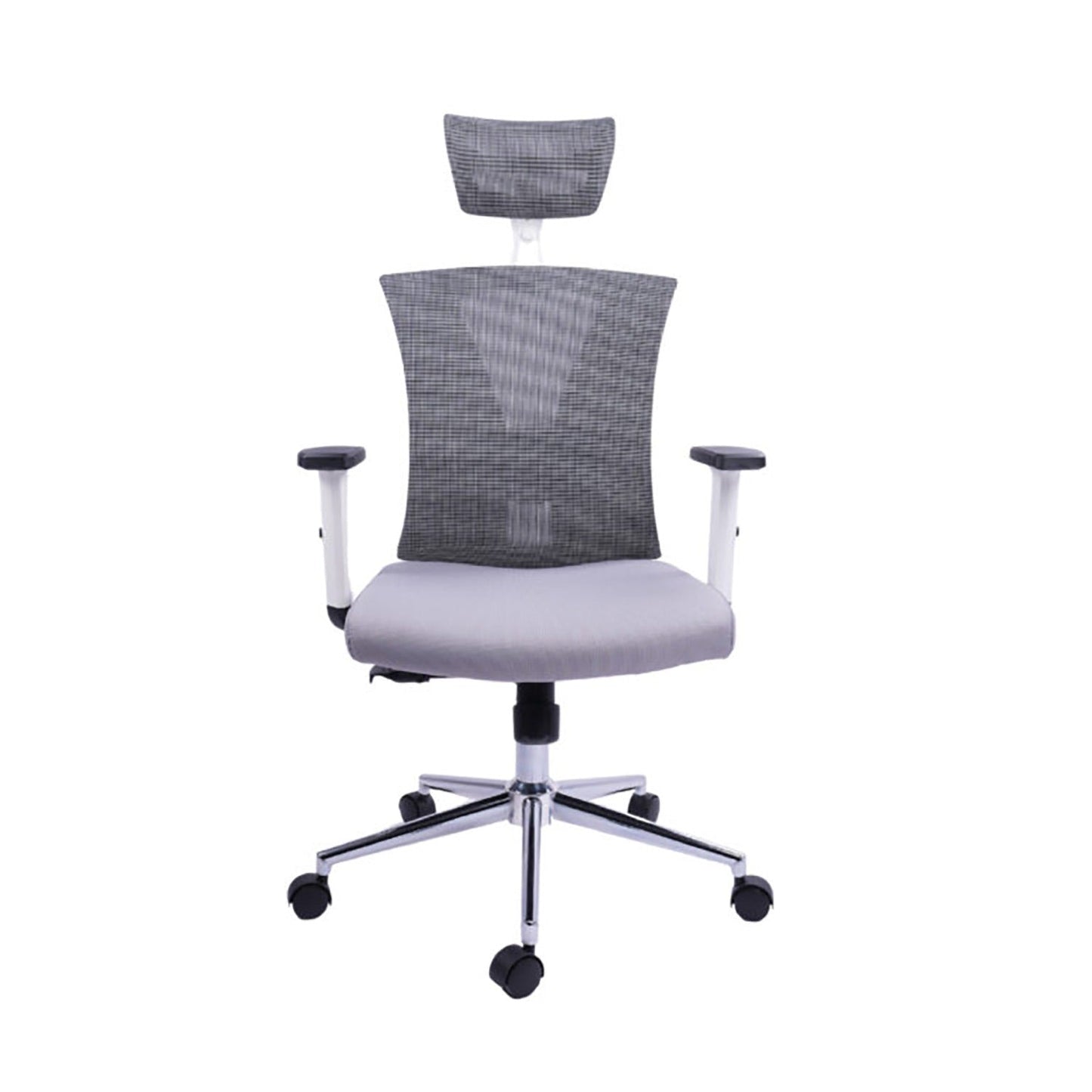Silla De Oficina Siri Alta Gris Blanca
