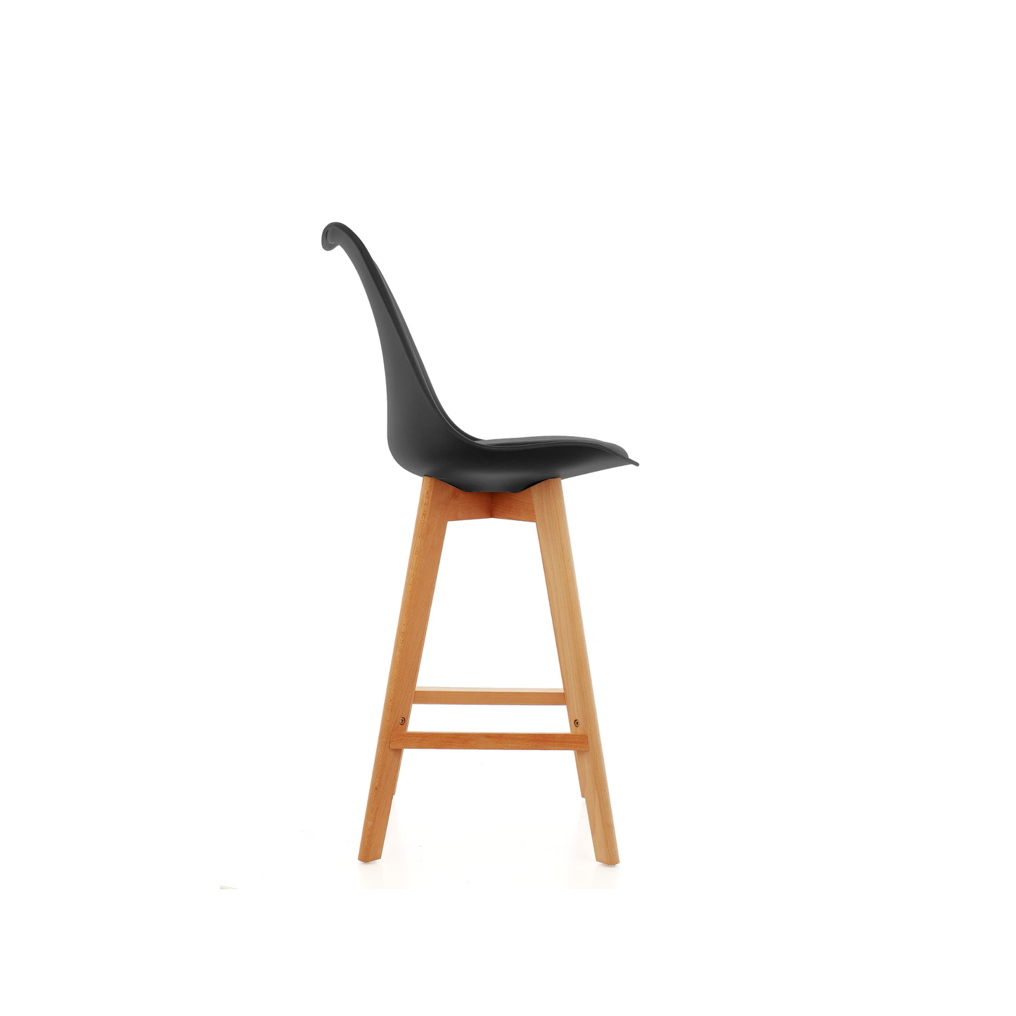 Silla de Barra Vernaza Tapizada Negro