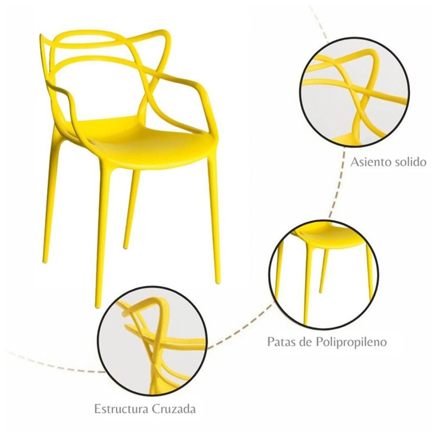 Silla Curva Alba Amarillo