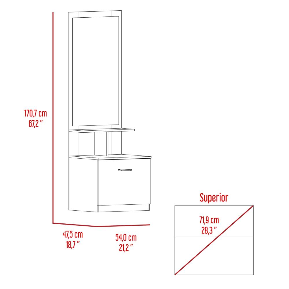 Velador Multifuncional Z 54 Duna Blanco