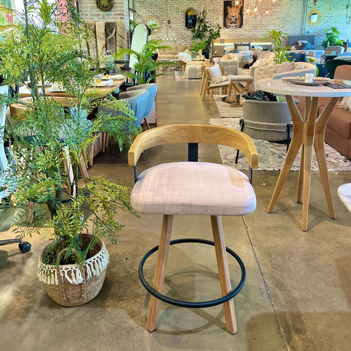 Silla de Barra Eleve Roble Rosa