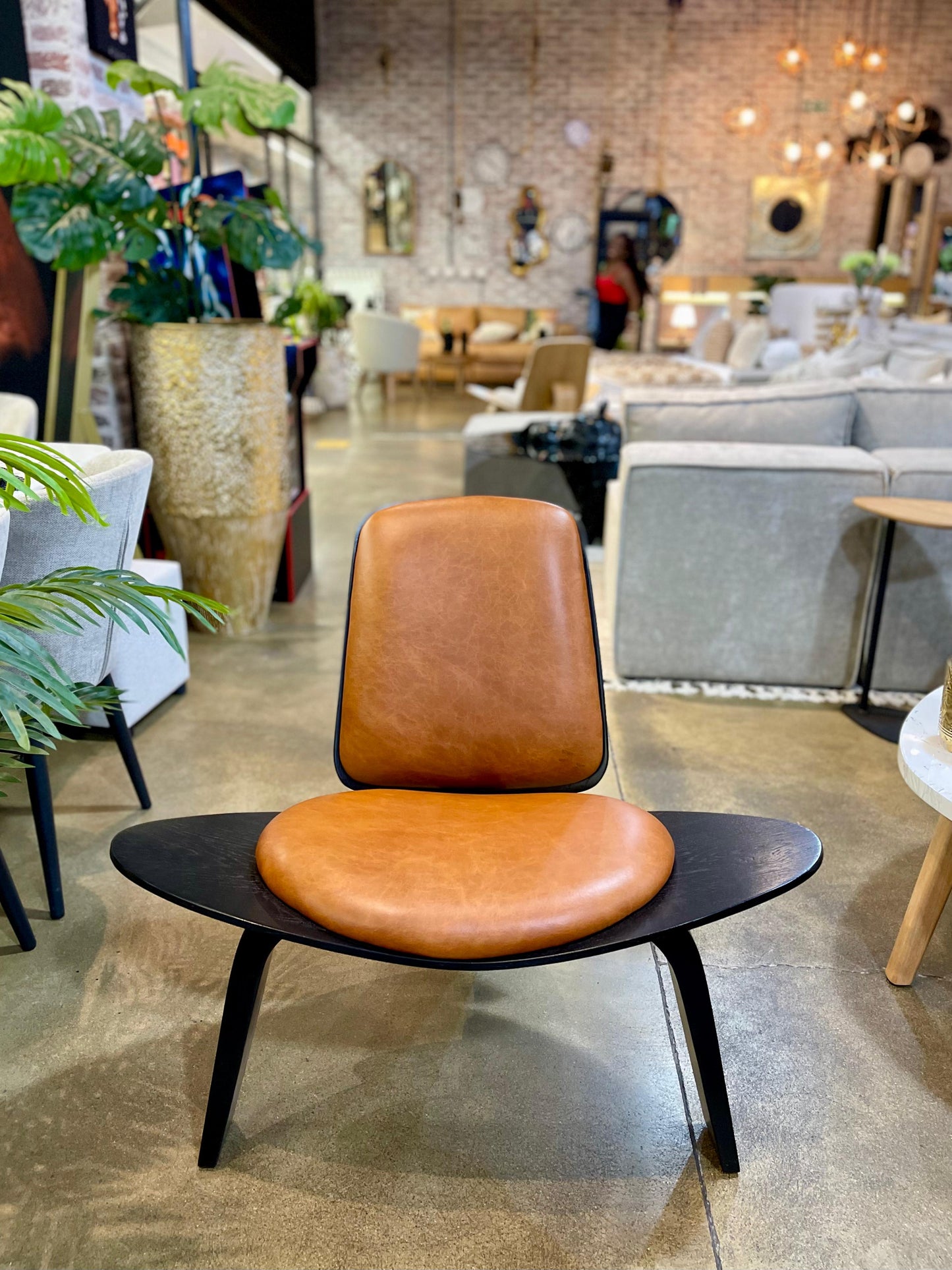 Silla Auxiliar en Roble Vaquera Cuero