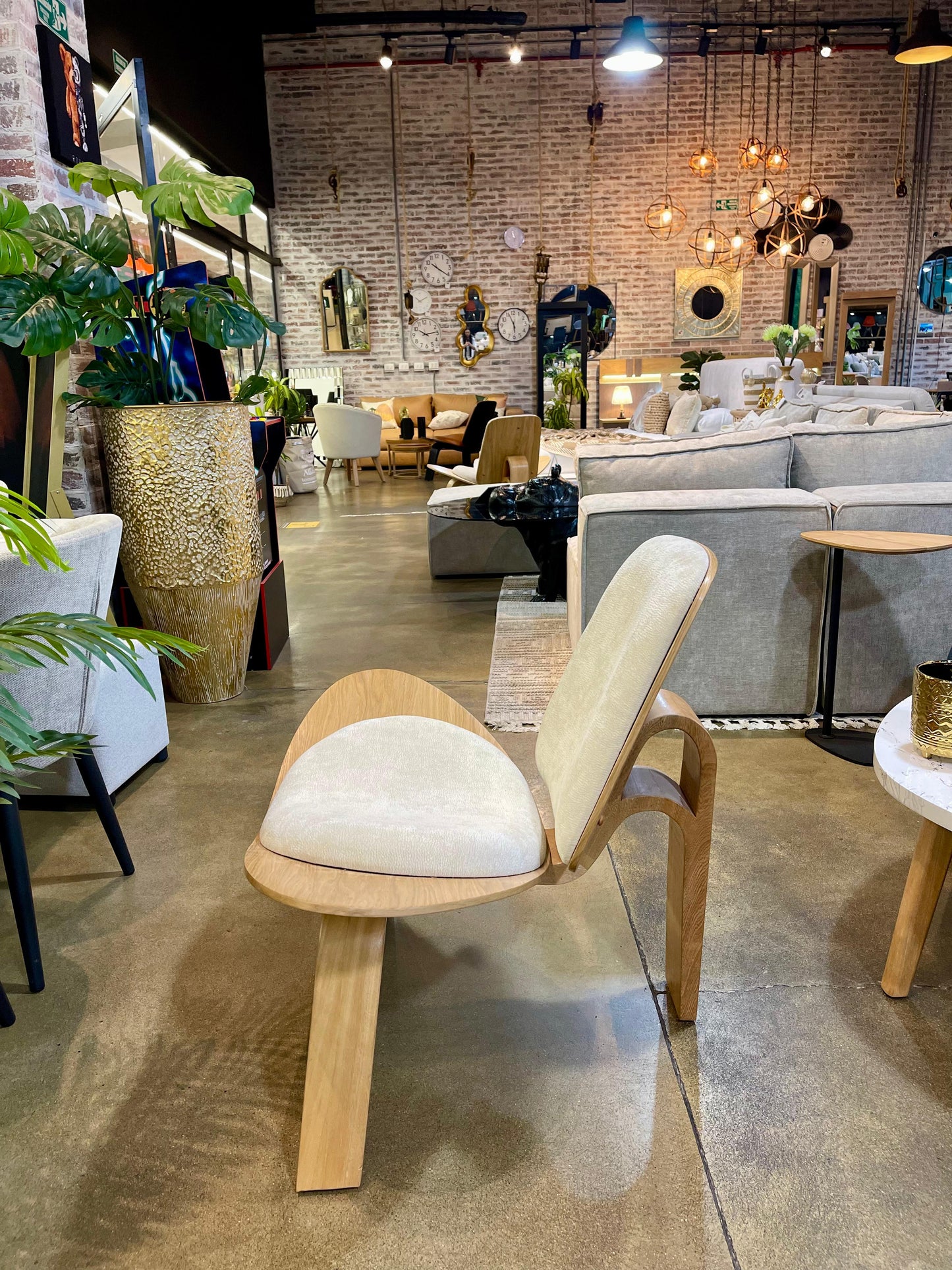 Silla Auxiliar en Roble Vaquera Gris