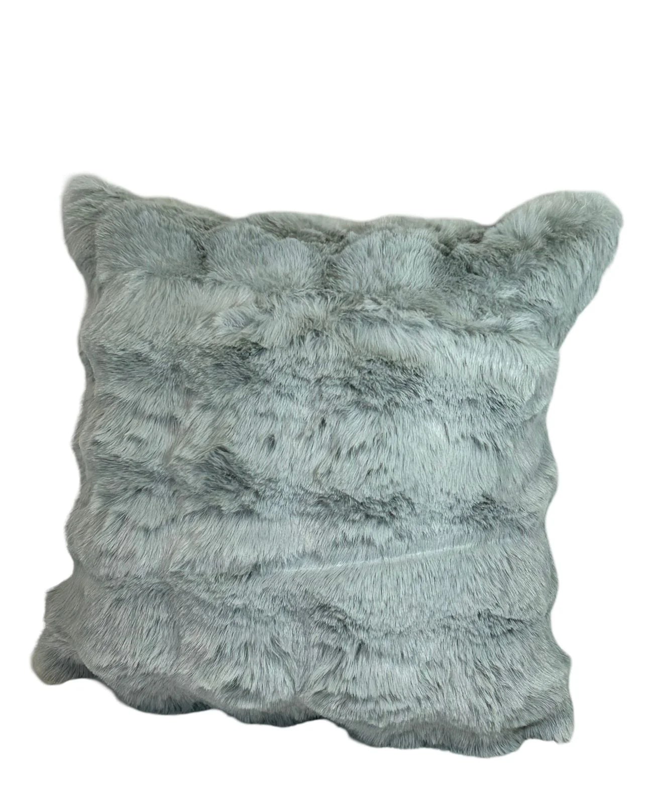 Cojin Decorativo Peluche Mink Gris