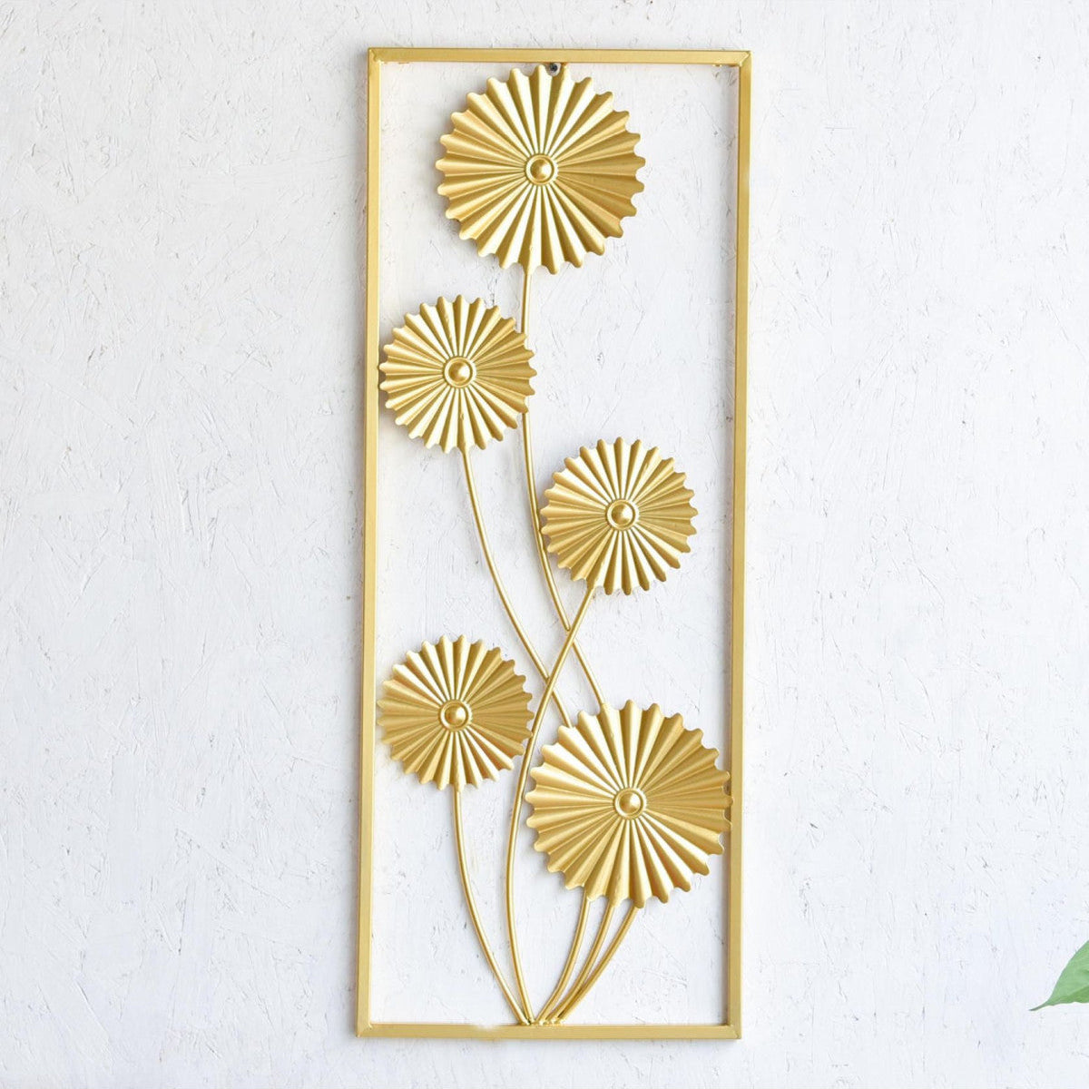 Cuadro Decorativo Dorado Flores