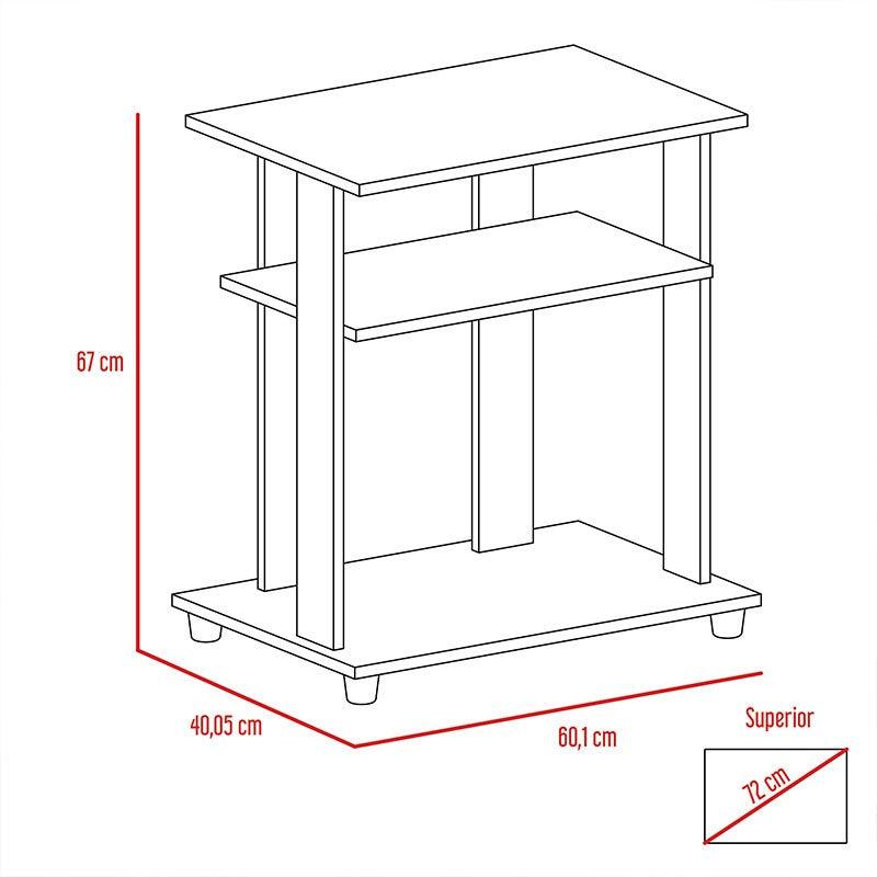 Mesa Para Tv Bonaire, Wengue, con Espacio Para Televisor de Hasta 22 Pulgadas