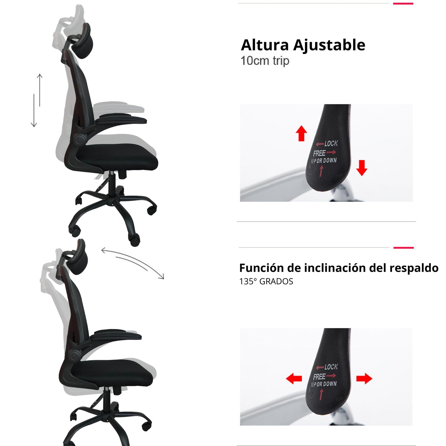 Silla De Oficina Seem Alta Negro