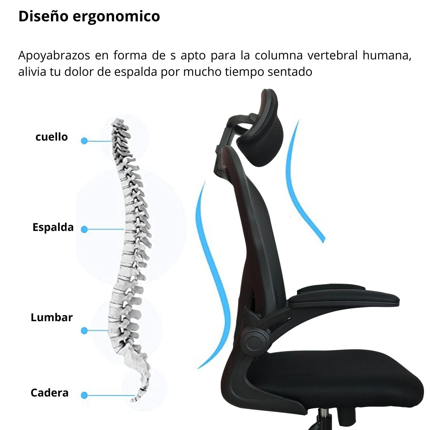 Silla De Oficina Seem Alta Negro