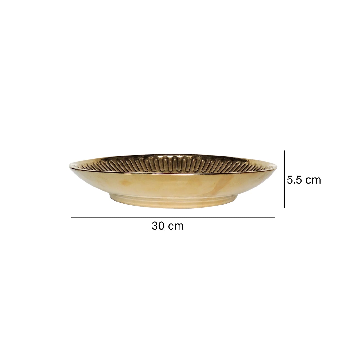 Centro de Mesa Oro Deluxe 30X30X5.5 cm
