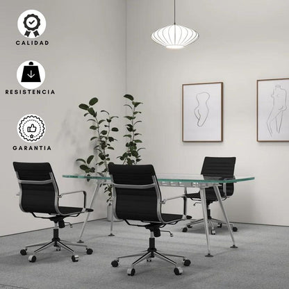 Silla De Oficina Premium Media Negra