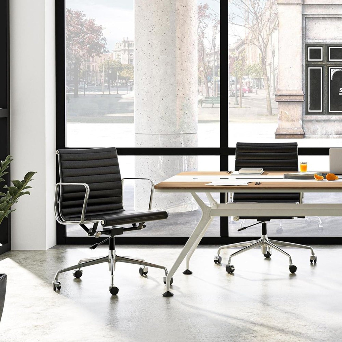 Silla De Oficina Premium Media Negra