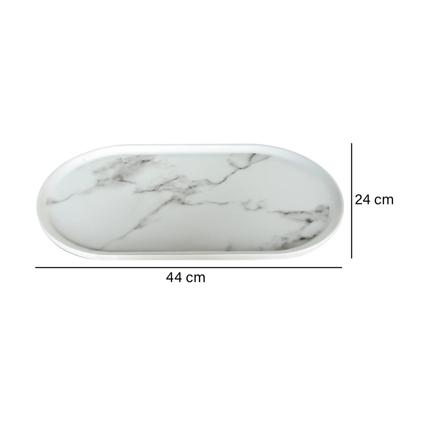 Bandeja Carrara Blanco 44x24x2 cm
