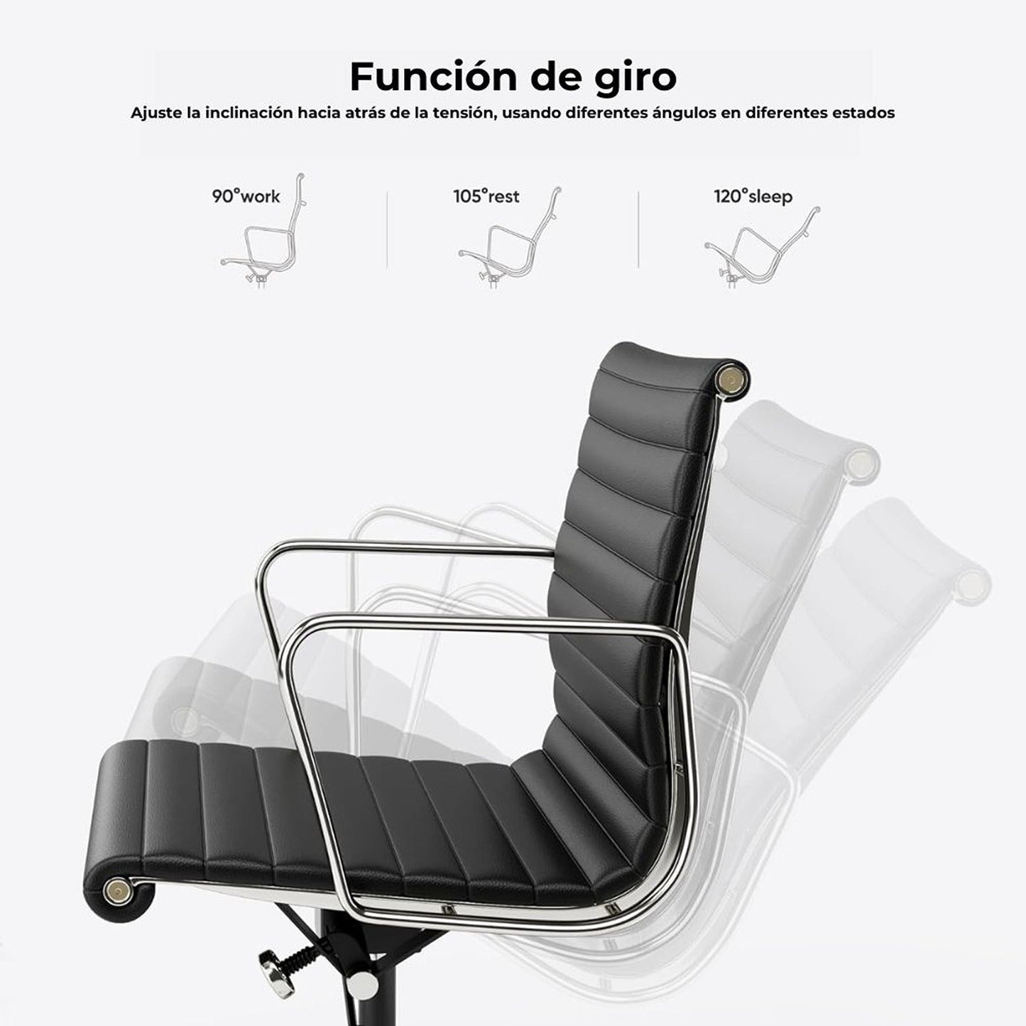 Silla De Oficina Premium Media Negra